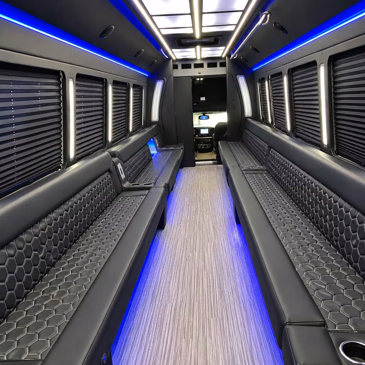 28 passenger party bus interior
